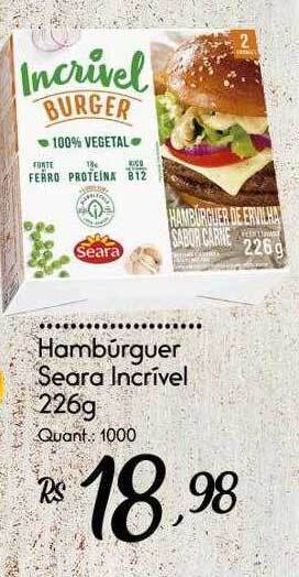 Giassi Supermercados Hambúrguer seara incrível oferta
