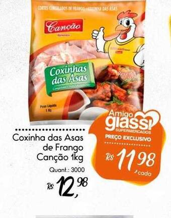 Giassi Supermercados Coxinha das asas de frango canção oferta