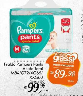 Giassi Supermercados Fralda pampers pants ajuste total oferta