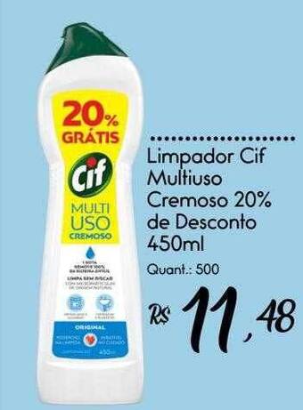 Giassi Supermercados Limpador cif multiuso cremoso 20% de desconto oferta