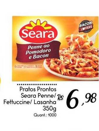 Giassi Supermercados Pratos prontos seara penne-fettuccine- lasanha oferta