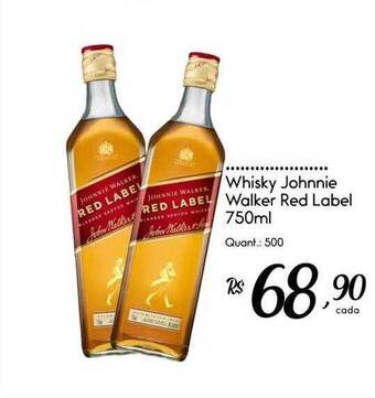 Giassi Supermercados Whisky johnnie walker red label oferta