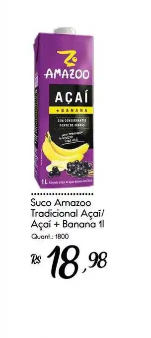Suco amaroo tradicional açaí-açaí + banana
