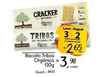 Giassi Supermercados Biscoito tribos orgânico oferta