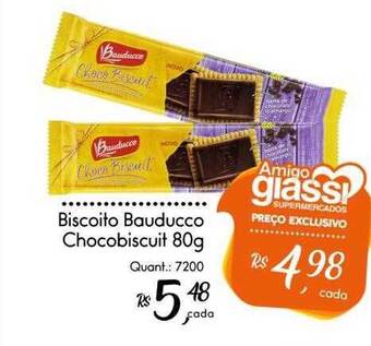 Giassi Supermercados Biscoito bauducco chocobiscuit oferta