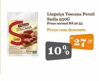 Mercadinhos São Luiz Linguiça toscana pernil sadia oferta