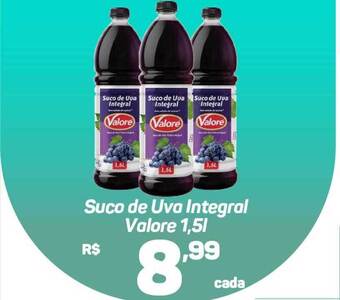 Suco de uva integral valore