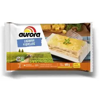 Brasão Supermercados Lasanha quatro queijos aurora 600g oferta