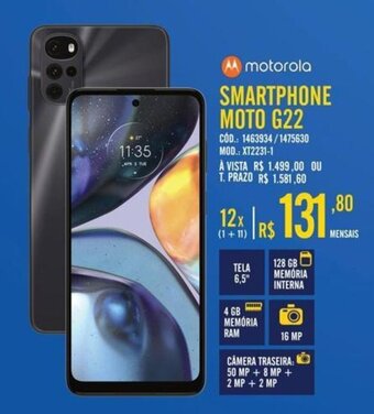 Zema Motorola Smartphone Moto G22 oferta