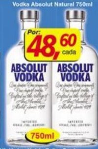 Supermercados Guanabara Vodka Absolut Natural 750ml oferta