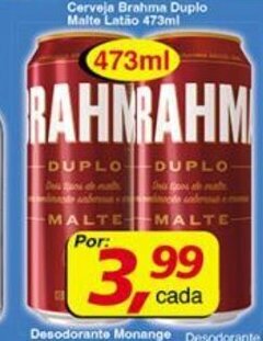 Supermercados Guanabara Cerveja Brahma Duplo Malte Lata 473ml oferta
