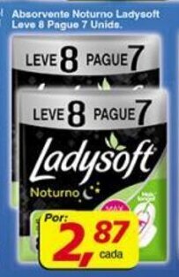 Supermercados Guanabara Absorvente Noturno Ladysoft Leve 8 Pague 7 unids. oferta