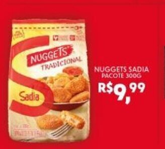 Boa Supermercados Nuggets Sadia pacote 300g oferta