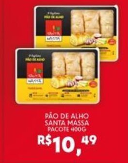 Boa Supermercados Pao de Alho Santa Massa pacote 400g oferta