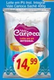 Supermercados Guanabara Leite em po Inst. Integral Vale Carioca sache 400g oferta