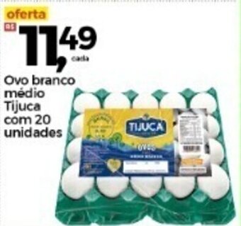 Frangolândia Ovo Branco Medio Tijuca com 20 unidades oferta