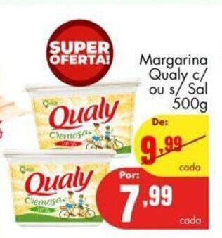 Barbosa Supermercados Margarina Qualy c/ ou s/ Sal 500g oferta