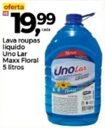 Frangolândia Lava roupas liquido Uno Lar Maxx floral 5L oferta