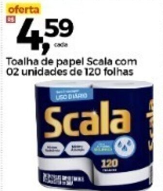 Frangolândia Toalha de papel Scala com 02 unidades de 120 folhas oferta