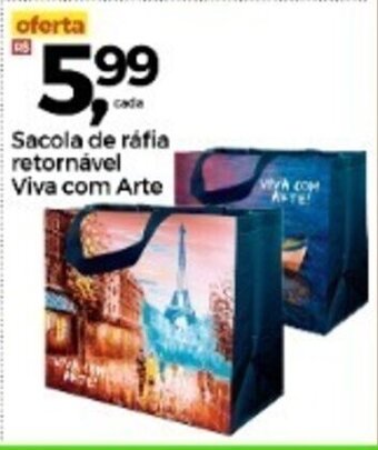 Frangolândia Sacola de rafia retornavel viva com arte! oferta