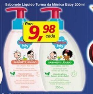 Supermercados Guanabara Sabonete liquido Turma da Monica Baby 200ml oferta