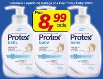 Supermercados Guanabara Sabonete Liquido da Cabeca aos Pes Protex Baby Refil 200ml oferta