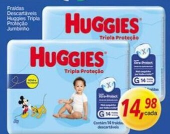 Supermercados Guanabara Fraldas descartaveis huggies Tripla Protecao Jumbinho oferta
