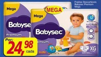 Supermercados Guanabara Fraldas Descartaveis Babysec Premium Mega oferta