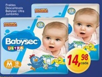 Supermercados Guanabara Fraldas Descartaveis Babysec Ultra Jumbinho oferta