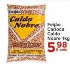 Rossi Supermercado Feijao Carioca Caldo Nobre 1kg oferta