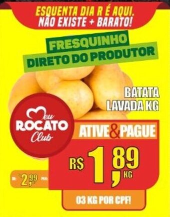 Rocato Supermercados Batata Lavada 1kg oferta