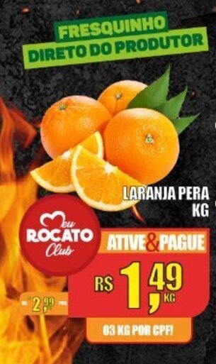 Rocato Supermercados Laranja Pera 1kg oferta
