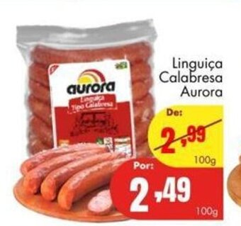 Barbosa Supermercados Linguica Calabresa Aurora 1kg oferta