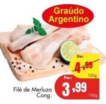 Barbosa Supermercados File de Merluza congelado 100g oferta