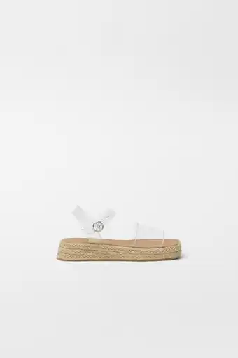 ZARA Sandália de juta e vinil oferta