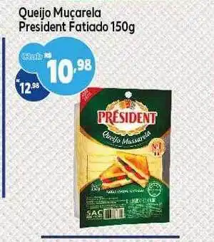 GoodBom Queijo muçarela president fatiado oferta
