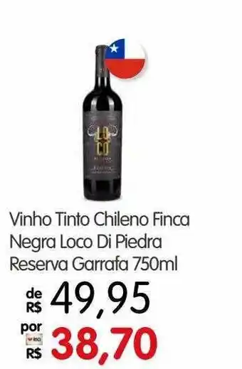 Zona Sul Vinho tinto chileno finca negra loco di piedra reserva oferta