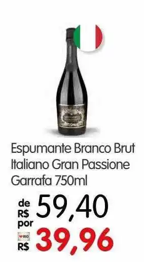 Espumante branco brut italiano gran passione