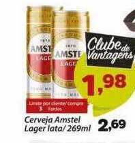 Confiança Supermercados Cerveja amstel lager lata oferta