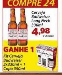 Confiança Supermercados Cerveja budweiser long neck oferta