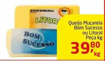 Tenda Atacado Queijo muçarela bom sucesso ou litoral peça kg oferta
