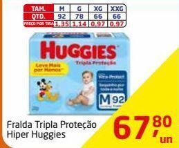 Tenda Atacado Fralda tripla proteção hiper huggies oferta