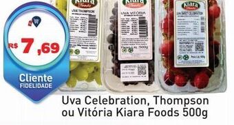Tonin Superatacado Uva celebration, thompson ou vitória kiara foods 500g oferta