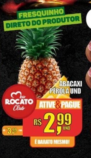Rocato Supermercados Abacaxi Perola unidade oferta
