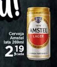Rossi Supermercado Cerveja Amstel lata 269ml oferta