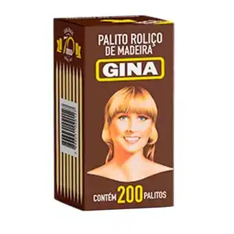Palito roliço de dente gina 200un