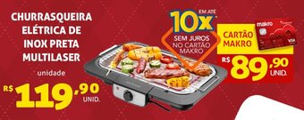 Churrasqueira Eletrica de Inox Preta Multilaser