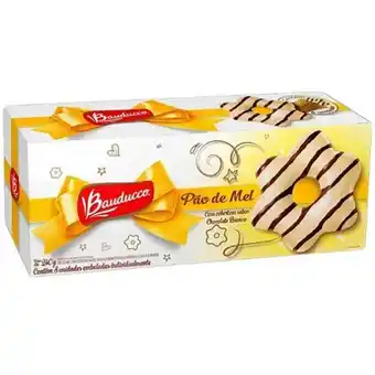 Kanguru Supermercado Biscoito doce bauducco pão de mel chocolate branco 240g oferta