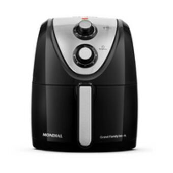 Novo Mundo Fritadeira sem óleo air fryer mondial grand family, timer, controle temperatura, 1900w, 5l, preto/inox - afn-50-bi oferta