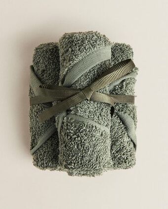 ZARA HOME (pack de 3) toalha algodão orgânico oferta